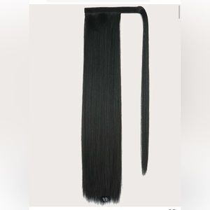 Straight synthetic hairpiece